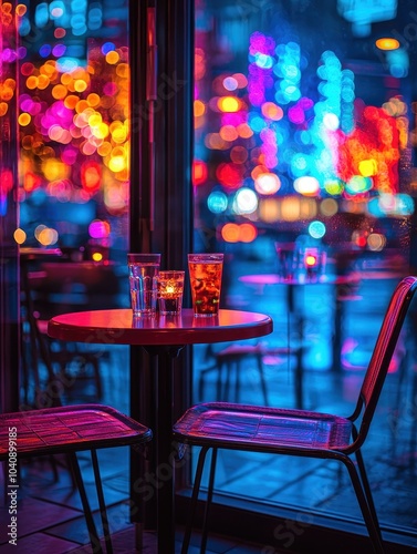 Wallpaper Mural Cozy Bar Counter with Bokeh Background Ambiance Torontodigital.ca