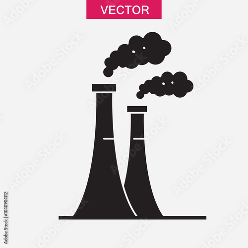 Air Pollution vector icon, simple flat black trendy style illustration for web and app..eps