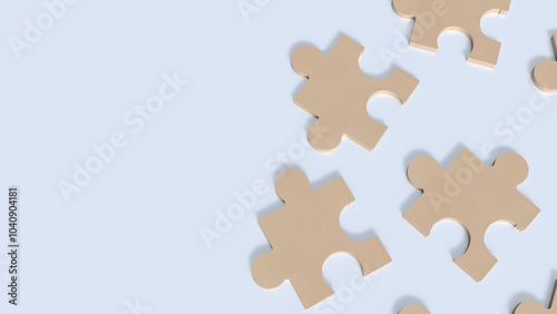 The jigsaw on white background image 3d rendering..