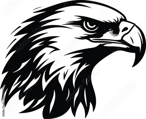Black silhouette of eagle head