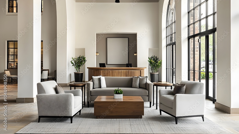 Eclectic Hotel Lobby with Blended Styles and Inviting Atmosphere Eclectic Hotel Lobby with Blended Styles and Inviting Atmosphere