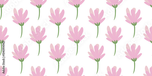 Flower illustration pattern. Flower seamless pattern background. Flower background. Floral decoration background. silhouette flower background.