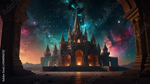 A celestial palace made of stardust