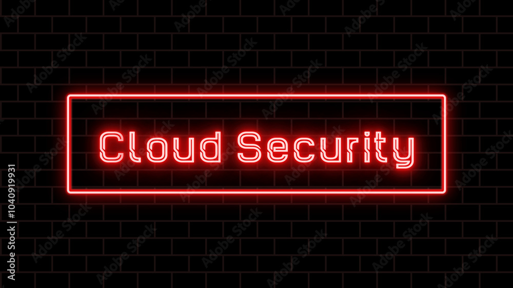 Cloud Security のネオン文字 Cloud Security のネオン文字