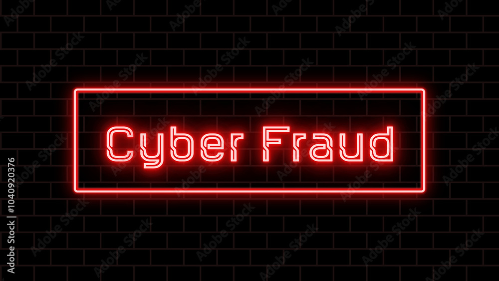 Cyber Fraud のネオン文字 Cyber Fraud のネオン文字