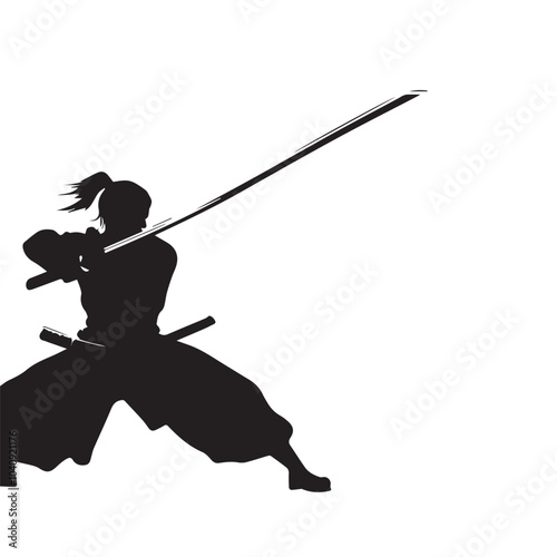 silhouette of a knight with sword