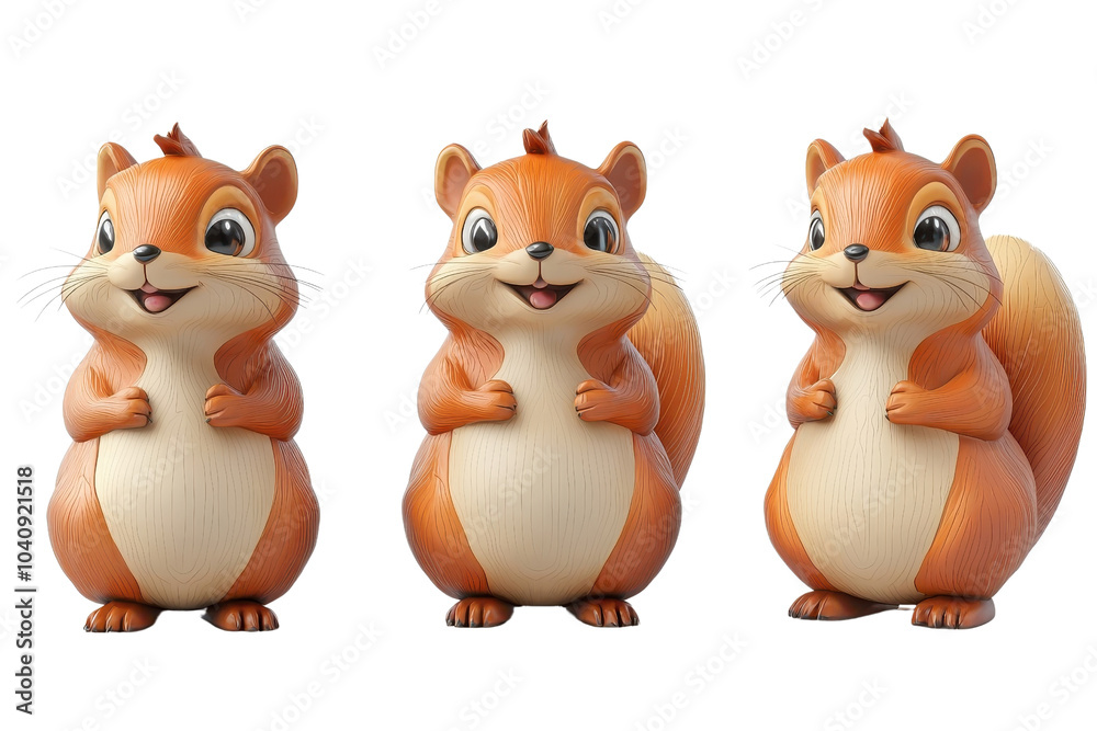 A 3D cartoon character of a squirrel, isolate on white background, perfect for fun designs or children’s products. PNG A 3D cartoon character of a squirrel, isolate on white background, perfect for fun designs or children’s products. PNG