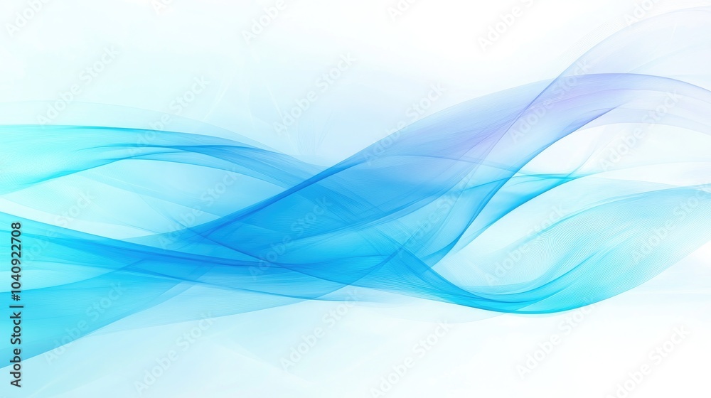Wavy Blue Lines in Abstract Design