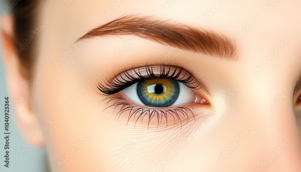 Obraz premium Close-Up of Woman's Eye and Makeup