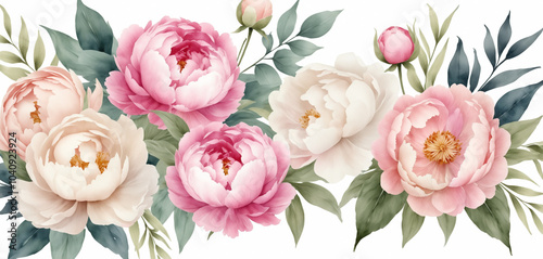 pink and white tulips