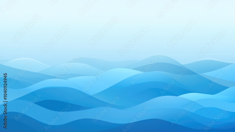 Fototapeta premium Blue Gradient Abstract Wave Background