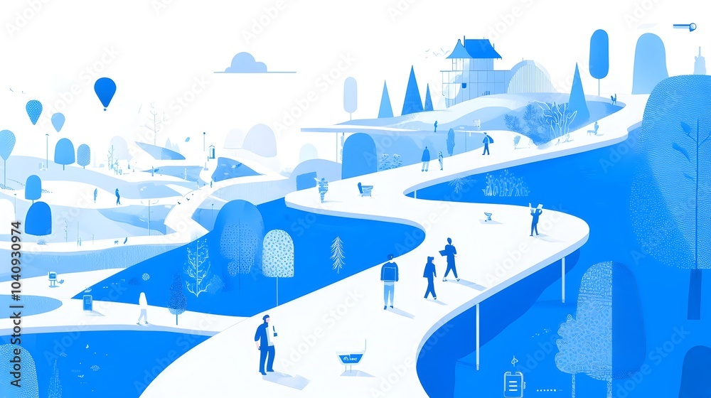 Blueprint evolving into a detailed roadmap strategic framework for business growth and development Flat design on a clean Blueprint evolving into a detailed roadmap strategic framework for business growth and development Flat design on a clean