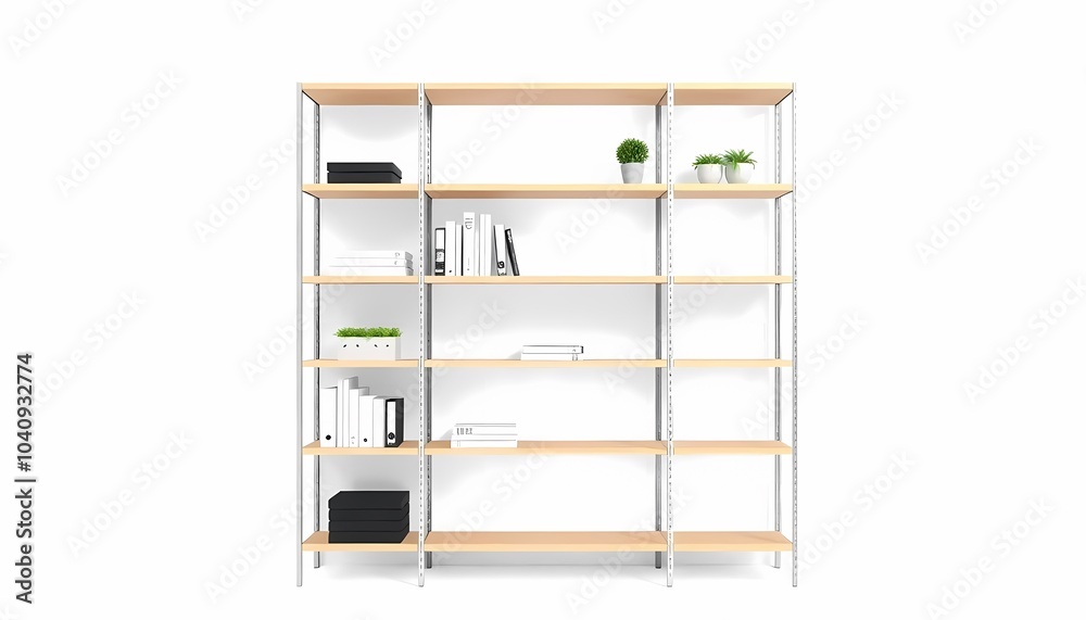 Shelving Unit on white Background Shelving Unit on white Background