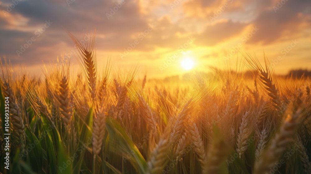 Wheat Field Sunset Dance, a mesmerizing view of golden wheat swaying gracefully in the wind beneath a stunning, colorful sunset. Wheat Field Sunset Dance, a mesmerizing view of golden wheat swaying gracefully in the wind beneath a stunning, colorful sunset.
