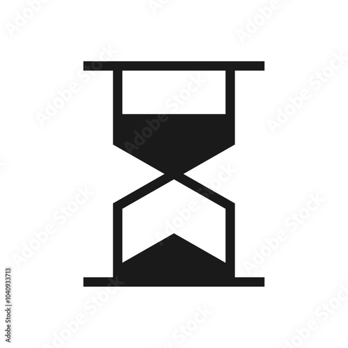 Hourglass icon on white background.