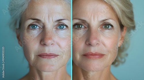 Detailed comparison post with before-and-after images, showcasing gradual changes from non-surgical skin aging treatments vs. the immediate, noticeable effects of a facelift photo