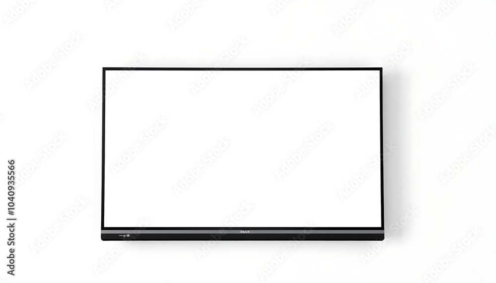 Modern Flat Screen Television on Wall for Mockup Display Modern Flat Screen Television on Wall for Mockup Display