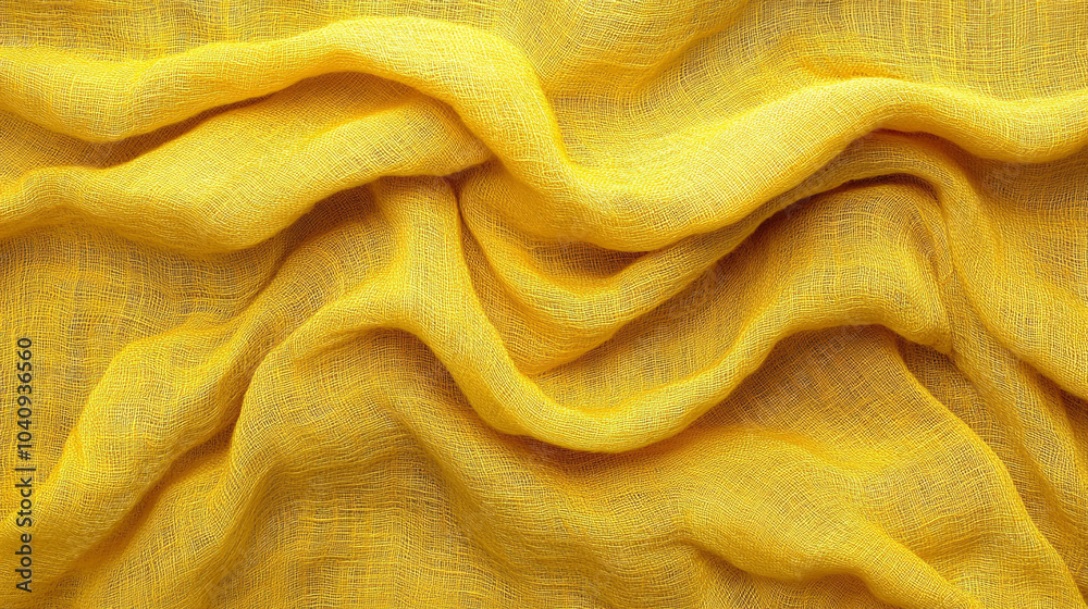 Bright yellow fabric texture with soft folds, symbolizing energy, optimism, and creativity. The vivid color and dynamic flow evoke warmth, vitality, and the unpredictability of life's journey Bright yellow fabric texture with soft folds, symbolizing energy, optimism, and creativity. The vivid color and dynamic flow evoke warmth, vitality, and the unpredictability of life's journey