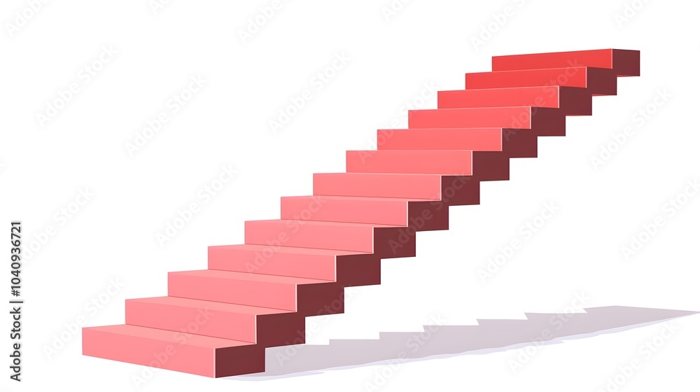 Stairway Expanding from a Small Block Illustrating Step by Step Growth Potential and Possibility Flat Design Conceptual on White Background Stairway Expanding from a Small Block Illustrating Step by Step Growth Potential and Possibility Flat Design Conceptual on White Background