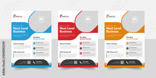 Corporate business flyer cover design Layout, annual report, creative leaflet size A4,abstract business flyer, trendy template, company flier with editable vector bundle
