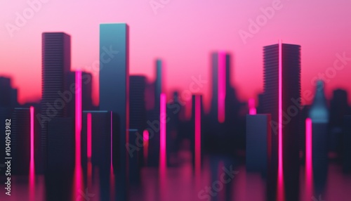 Futuristic urban landscape with neon lights a vibrant exploration of modern cityscapes and architecture in dreamlike settings