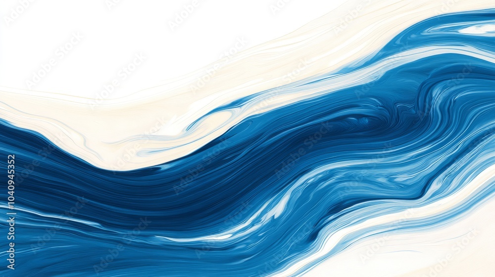 Abstract blue and white liquid swirl pattern background. Abstract blue and white liquid swirl pattern background.