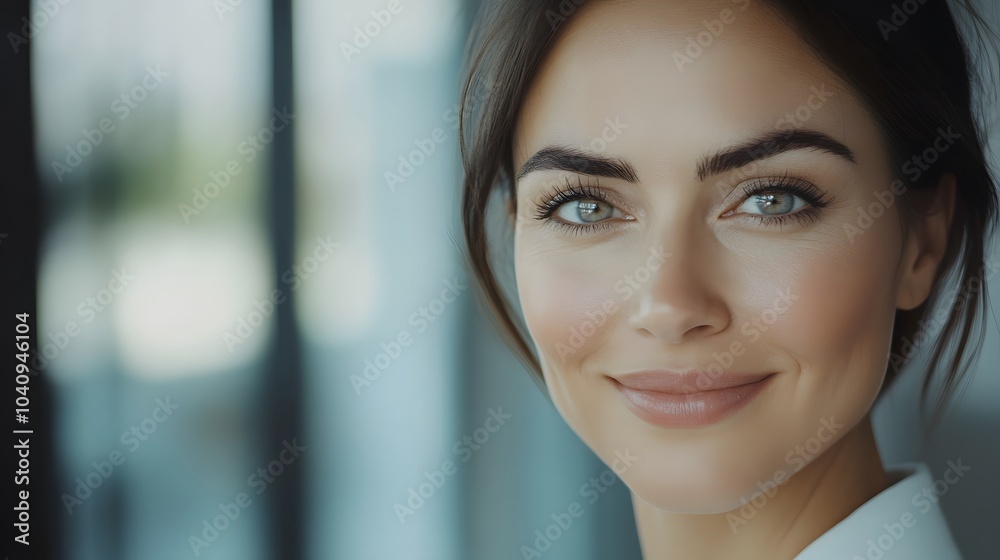 Young woman outdoors, smiling. Young woman outdoors, smiling.