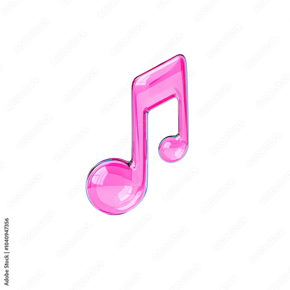 Vibrant Music Note isolated on transparent background Vibrant Music Note isolated on transparent background
