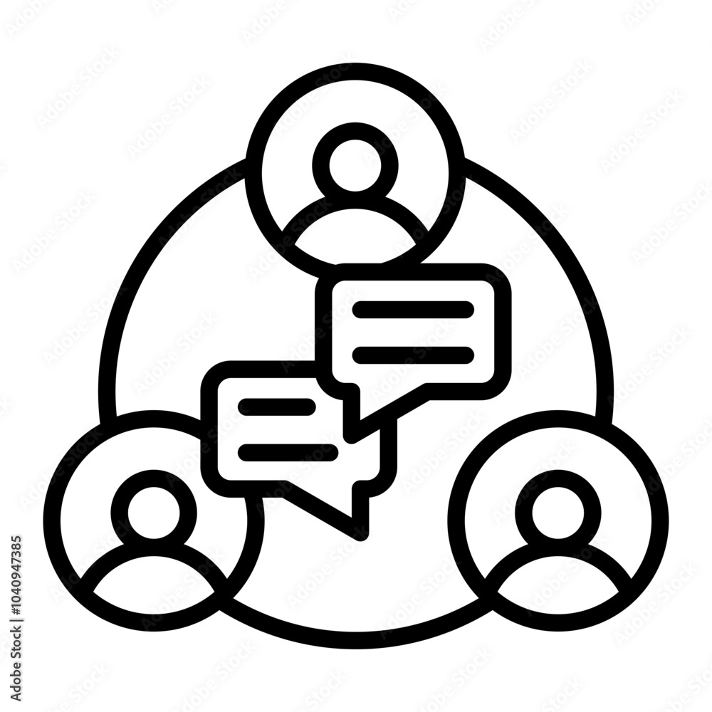 People Communication Icon People Communication Icon
