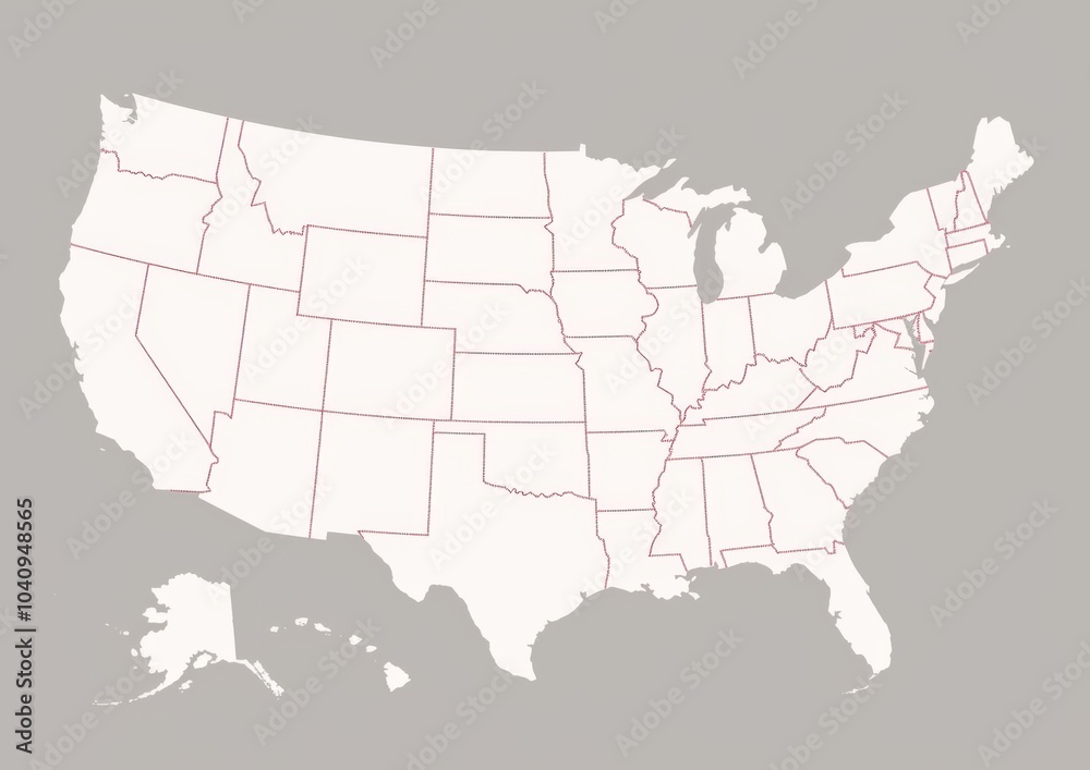 the United States map outline the United States map outline