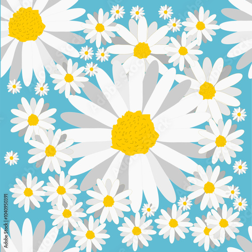 Abstract style floral seamless pattern. Great for fabric, textile, wallpaper. Vector illustration