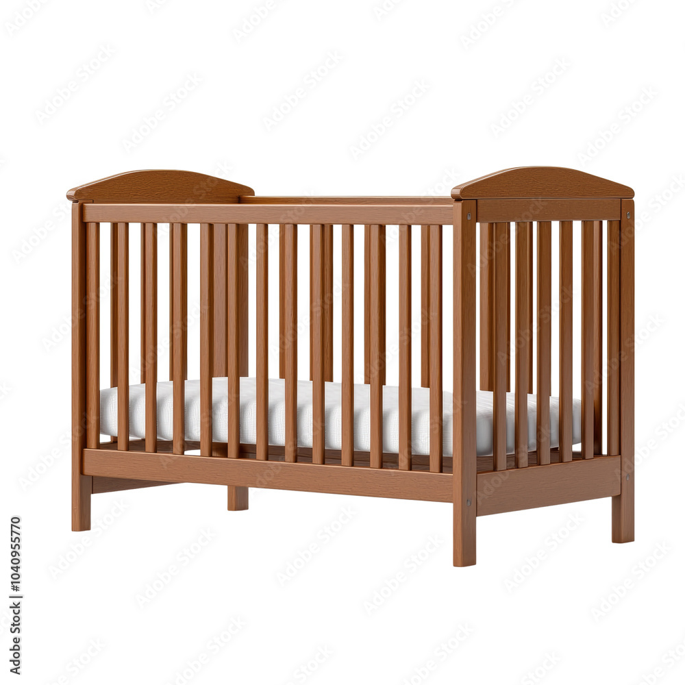 Wooden Crib isolated on transparent background