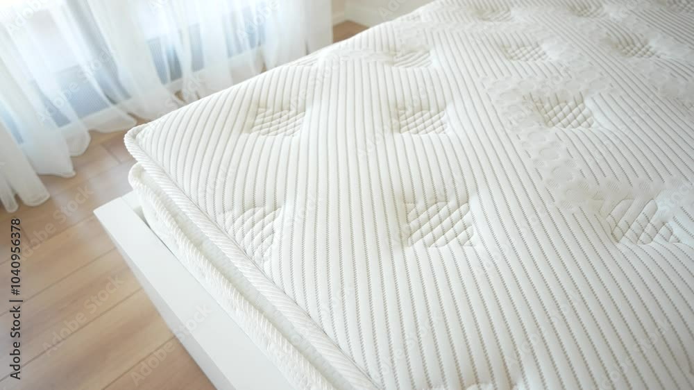 Background of comfortable mattress, top view Background of comfortable mattress, top view
