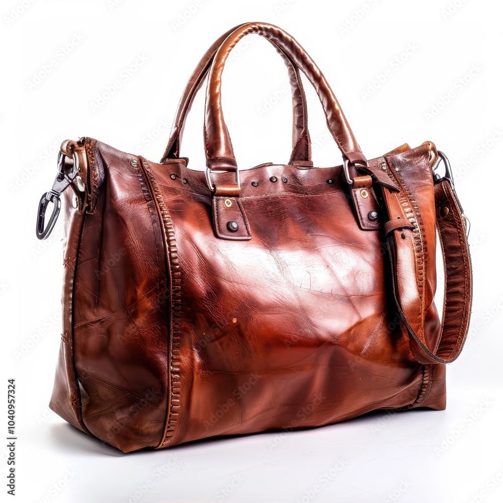 Naklejka premium Elegant Leather Handbag in Lightbox Arrangement