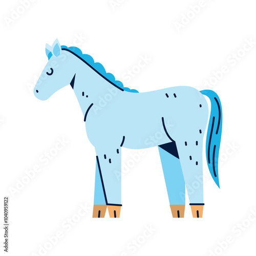 Vector image of horse icon with white background