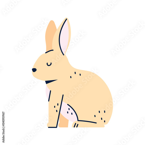 Rabbit vector image icon with white background