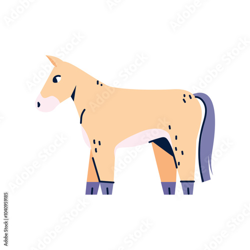 Vector image of horse icon with white background