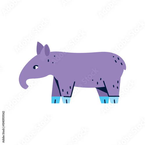 Vector image of anteater icon with white background