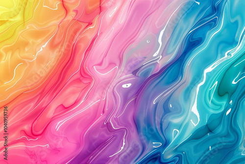 Wallpaper Mural  Vibrant rainbow gradient abstract fluid background for creative designs Torontodigital.ca