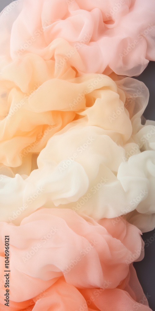 Fototapeta premium Soft Pastel Fabric Texture Layers - Delicate Flowing Abstract Design