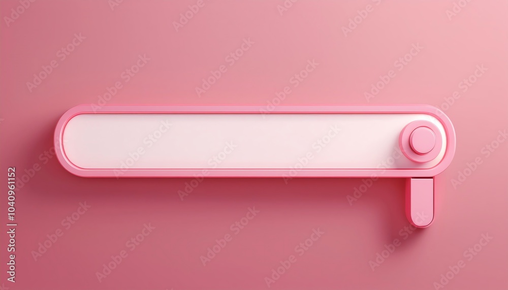 A minimalist pink control panel with a white center and a knob, set against a matching pink background. A minimalist pink control panel with a white center and a knob, set against a matching pink background.