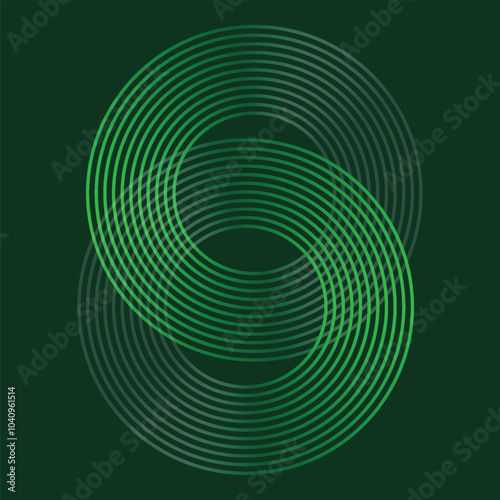 Abstract glowing geometric lines background Modern shiny circle lines pattern Futuristic technology concept diagonal rounded lines art design Suit for cover, poster, brochure, header, website. eps 10