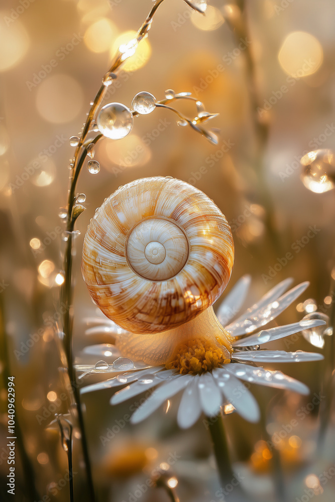 The photo pf snail with nature environment The photo pf snail with nature environment