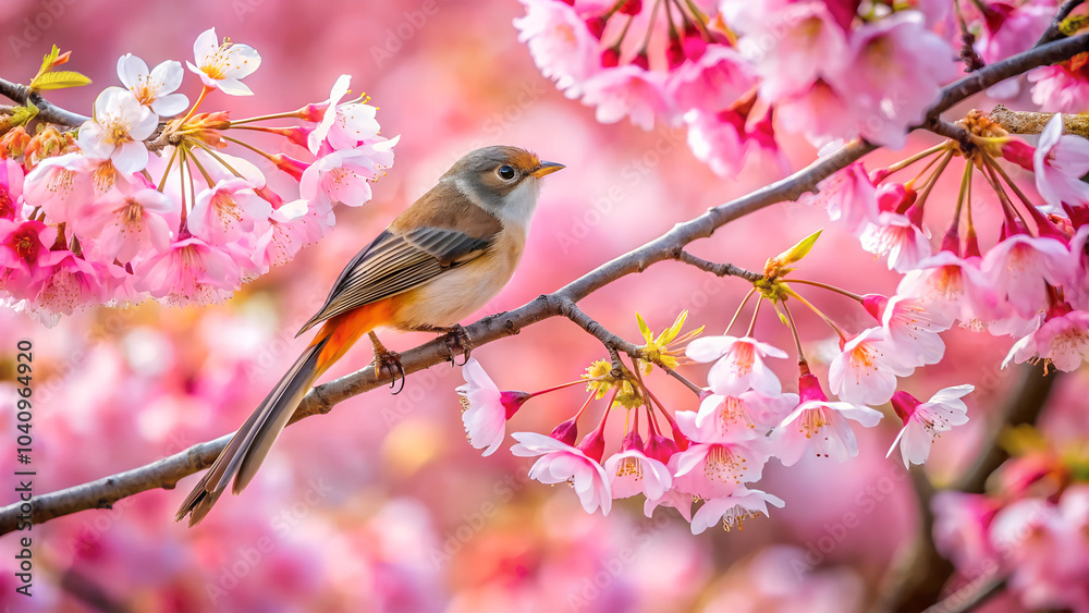 Fototapeta premium a bird with a beautiful.