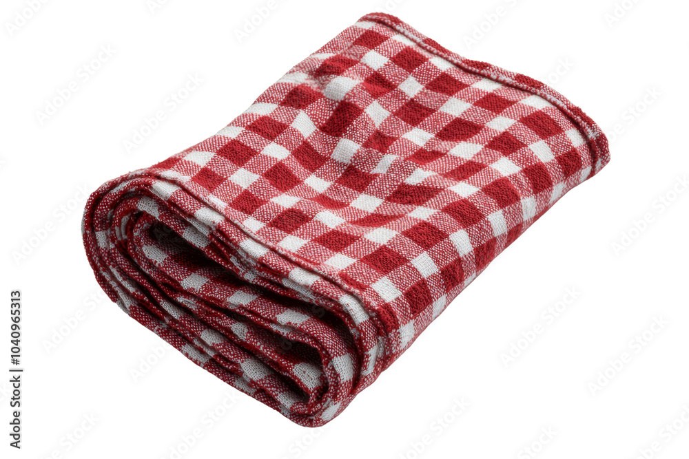 Checked Tablecloth isolated on transparent background Checked Tablecloth isolated on transparent background