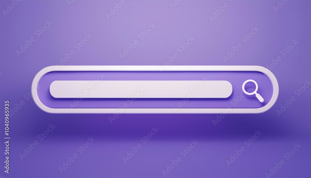 A sleek, modern search bar against a purple backdrop, emphasizing digital interaction and user-friendly design. A sleek, modern search bar against a purple backdrop, emphasizing digital interaction and user-friendly design.