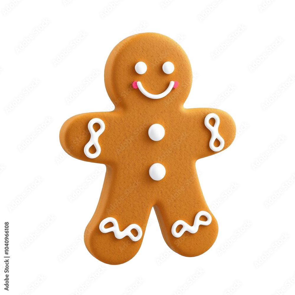 Gingerbread man cookie food on white background Gingerbread man cookie food on white background