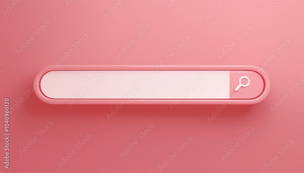 A minimalist pink search bar on a matching pink background, emphasizing simplicity and functionality in design. A minimalist pink search bar on a matching pink background, emphasizing simplicity and functionality in design.