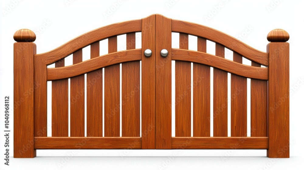 Wooden Garden Gate with Elegant Arched Design Wooden Garden Gate with Elegant Arched Design