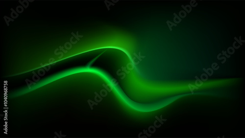 ABSTRACT DARK BACKGROUND ELEGANT GRADIENT MESH GREEN SMOOTH COLOR DESIGN VECTOR TEMPLATE GOOD FOR MODERN WEBSITE, WALLPAPER, COVER DESIGN 